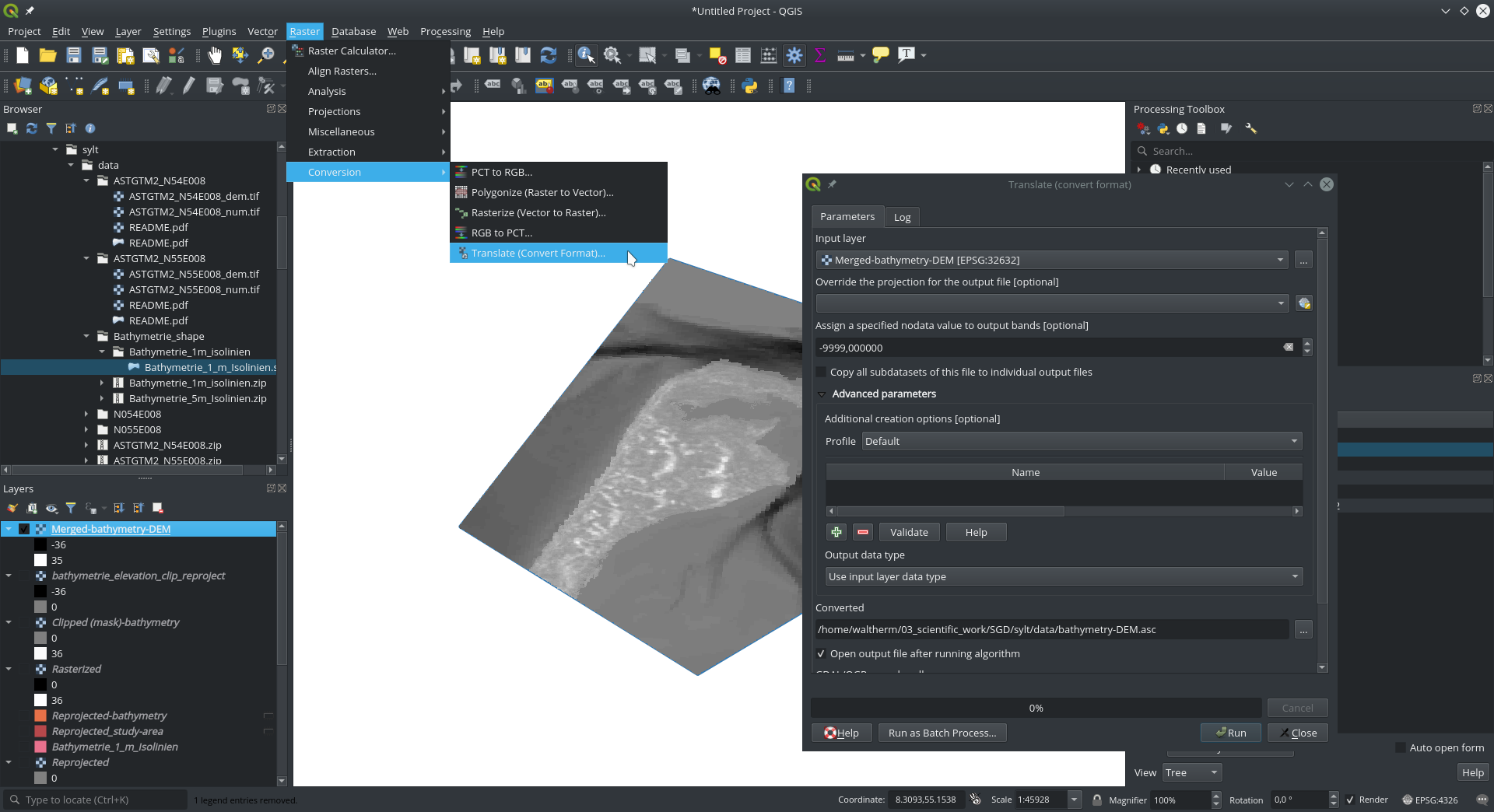 Convert to .asc format