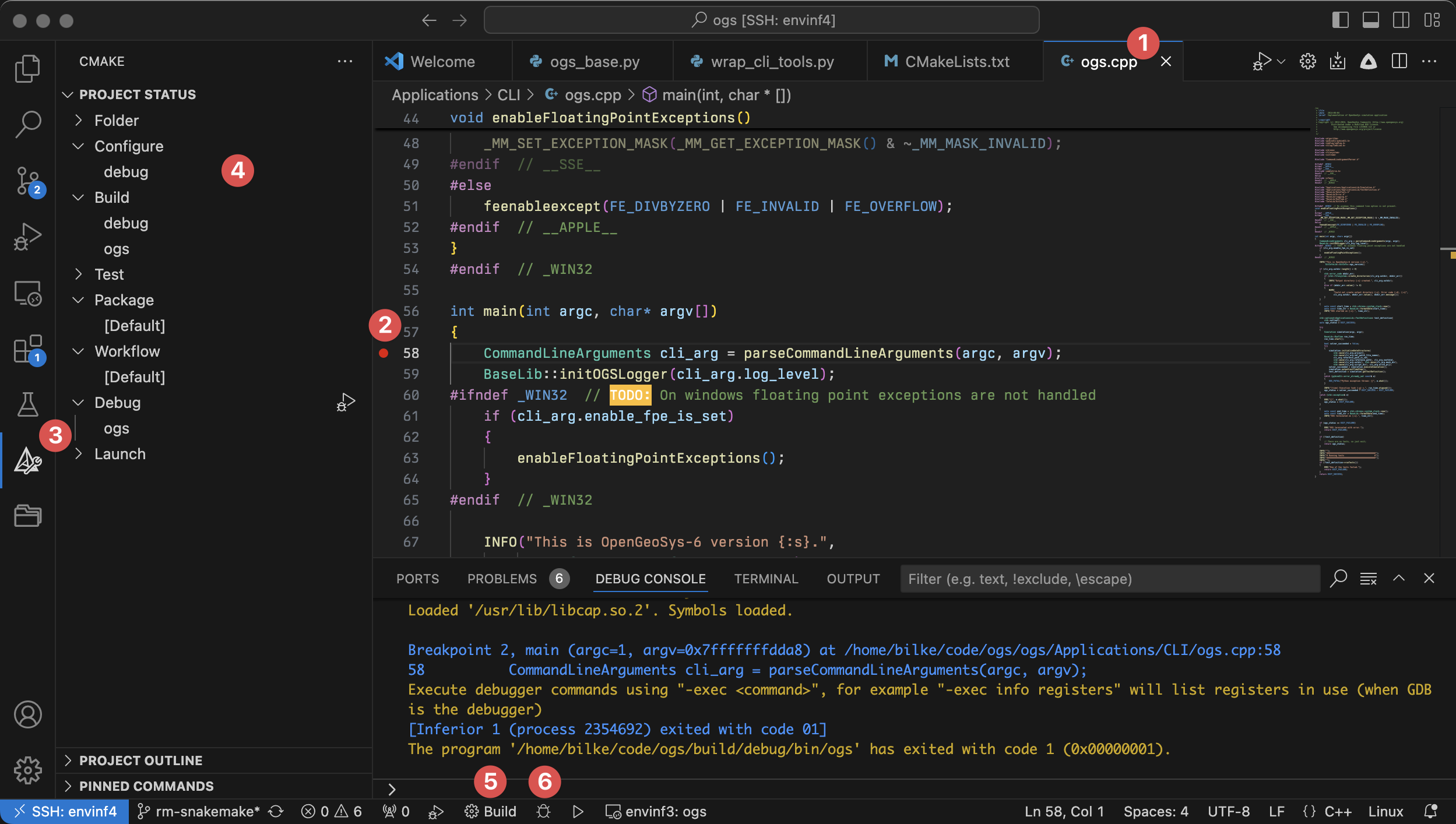 Start debugging