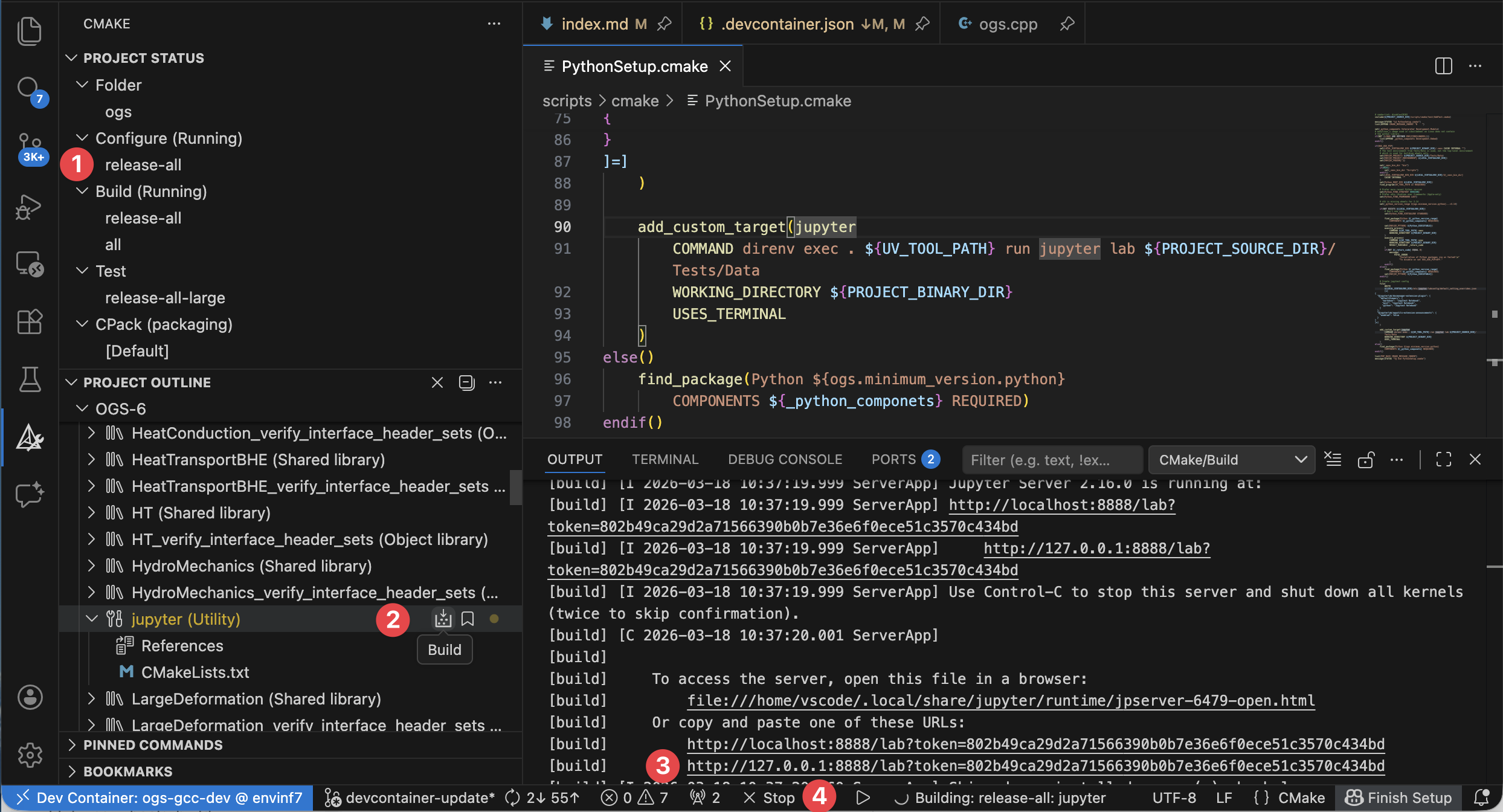 VS Code debugging session