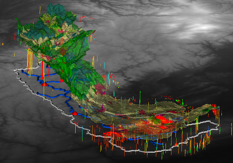 Discrete element groundwater model