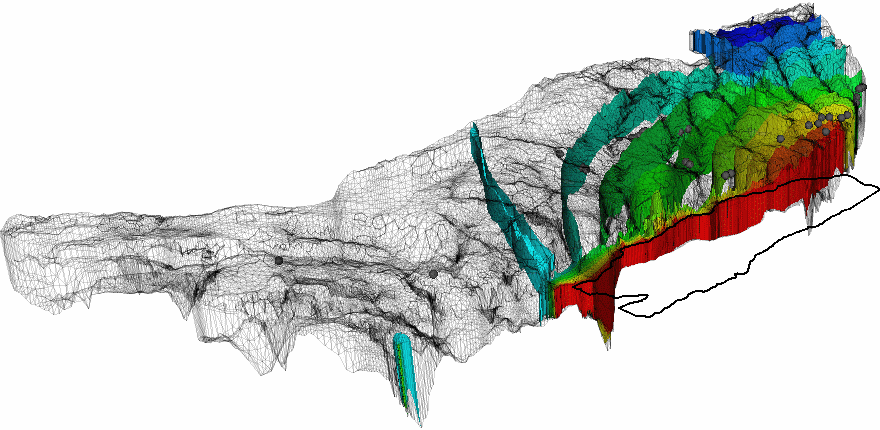Simulation contour visualisation