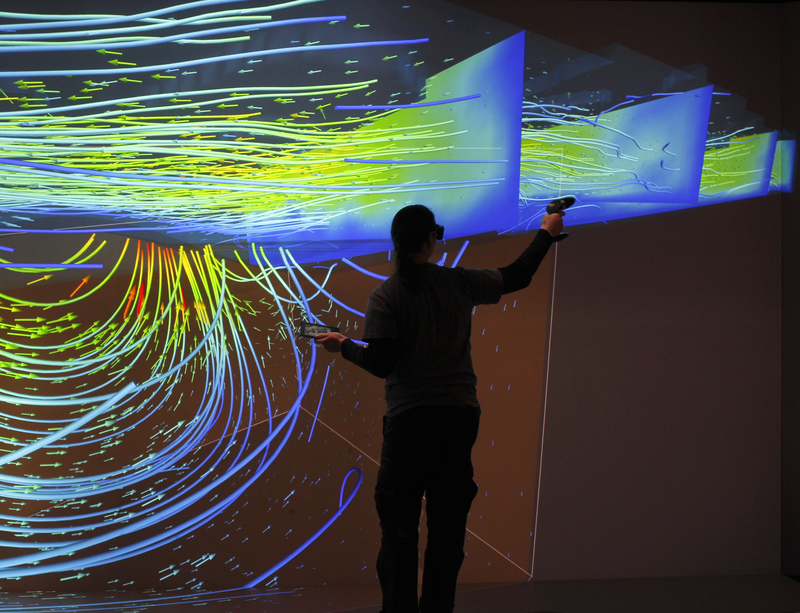 Interactive exploration of river flow phenomenae at the TESSIN VISLab of the Helmholtz Centre for Environmental Research – UFZ